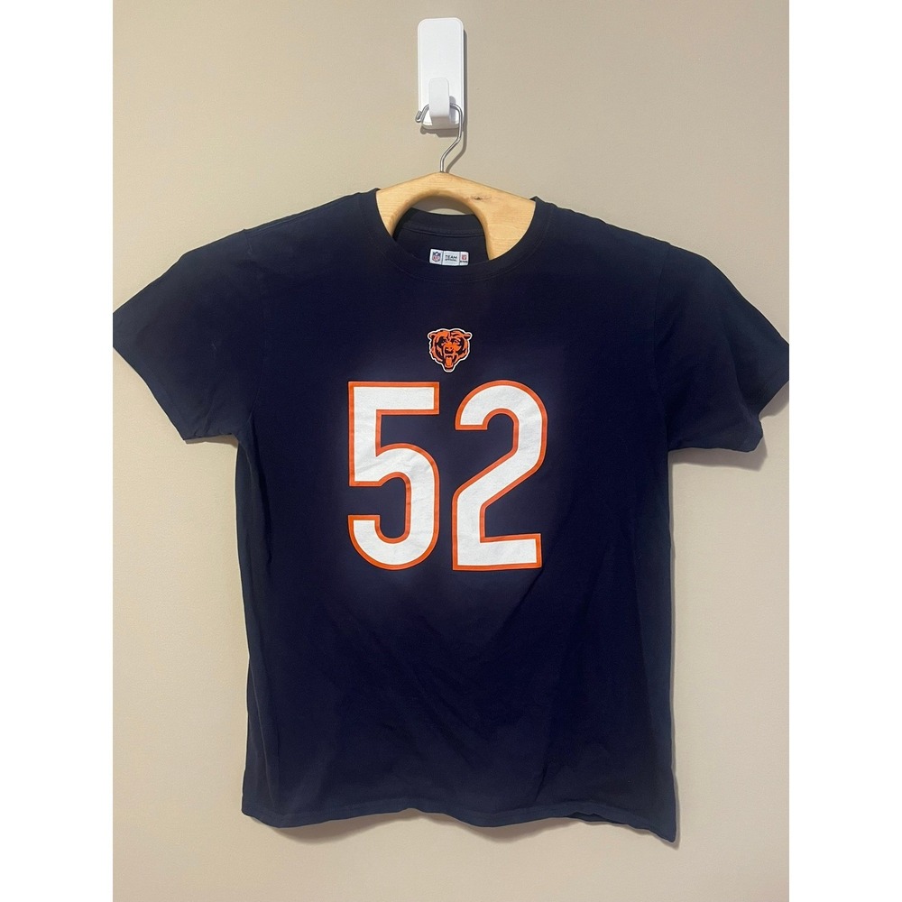 NFL Team Apparel Chicago Bears Khalil Mack 52 T-Shirt Navy Blue Large